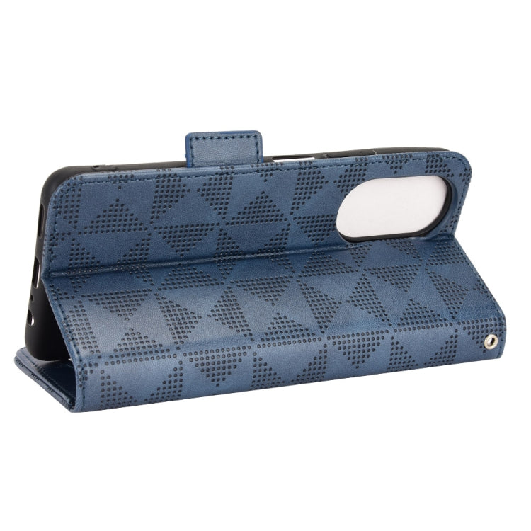 For Honor X7 Symmetrical Triangle Leather Phone Case