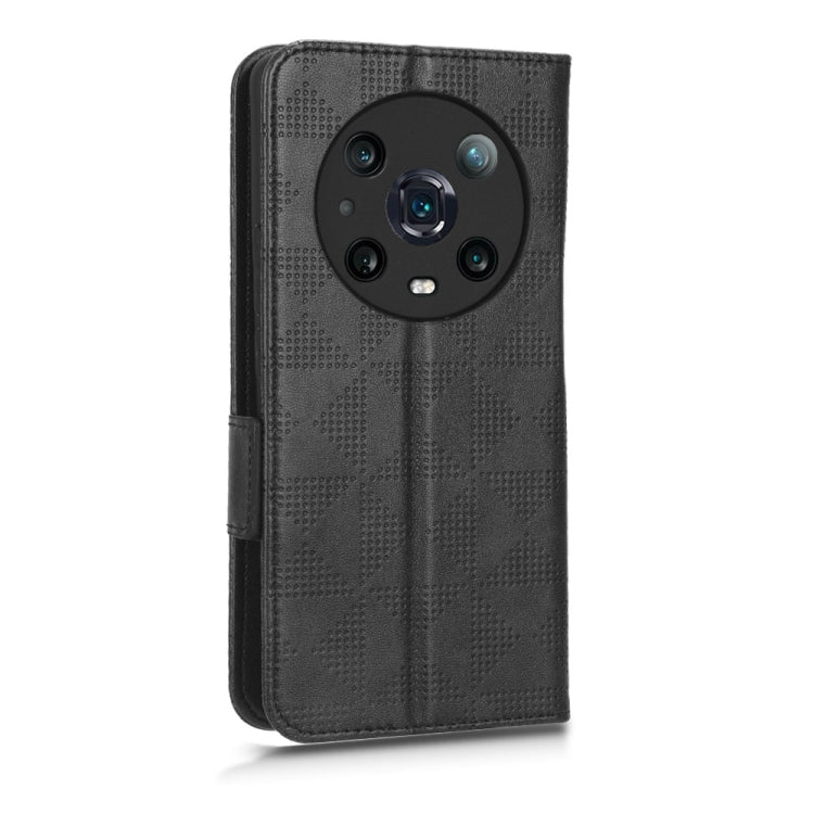 For Honor Magic4 Pro Symmetrical Triangle Leather Phone Case