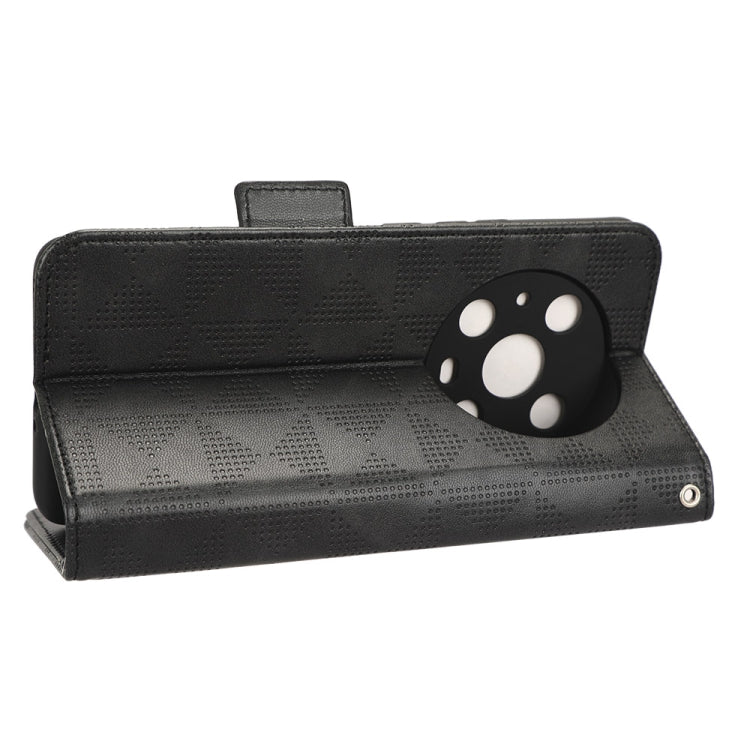 For Honor Magic4 Pro Symmetrical Triangle Leather Phone Case