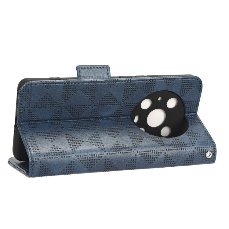 For Honor Magic4 Pro Symmetrical Triangle Leather Phone Case