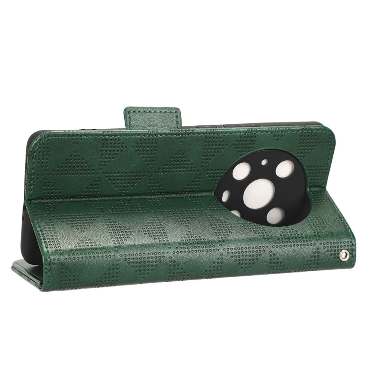 For Honor Magic4 Pro Symmetrical Triangle Leather Phone Case