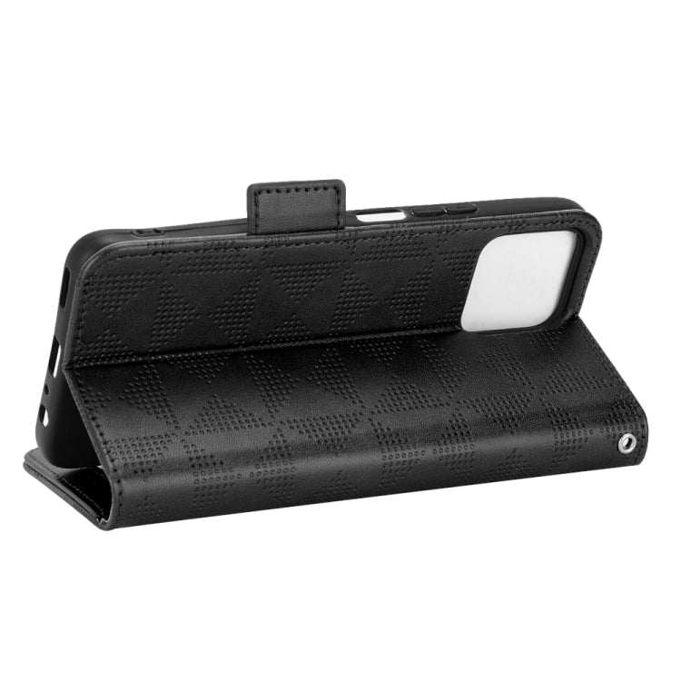 For Honor X8 Symmetrical Triangle Leather Phone Case