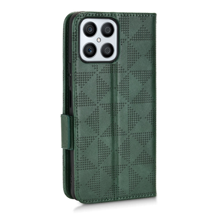 For Honor X8 Symmetrical Triangle Leather Phone Case