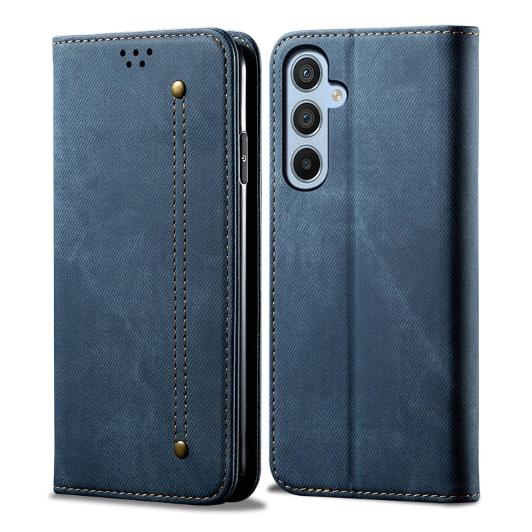For Samsung Galaxy M14 Denim Texture Leather Phone Case