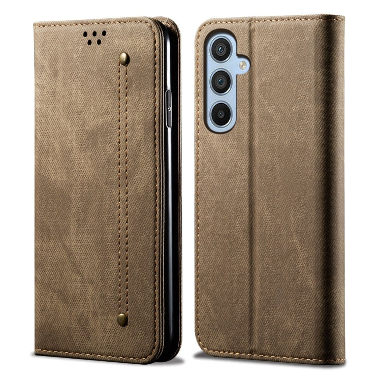 For Samsung Galaxy M14 Denim Texture Leather Phone Case
