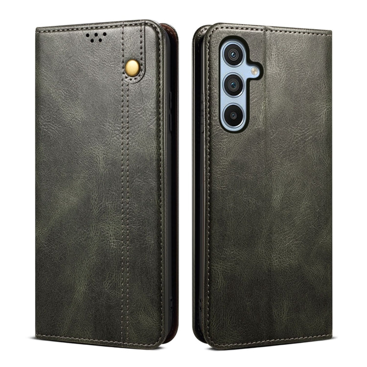 For Samsung Galaxy M14 Oil Wax Crazy Horse Texture Leather Phone Case