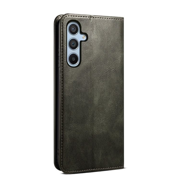 For Samsung Galaxy M14 Oil Wax Crazy Horse Texture Leather Phone Case