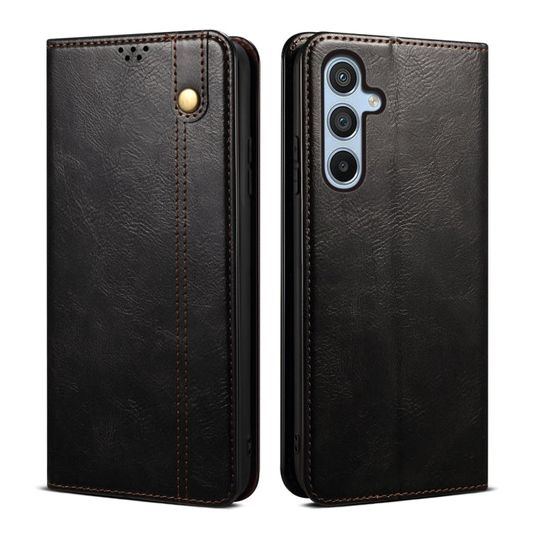 For Samsung Galaxy M14 Oil Wax Crazy Horse Texture Leather Phone Case