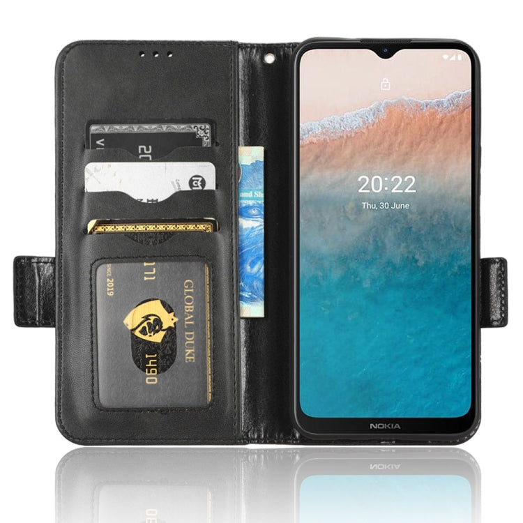 For Nokia C21 Plus Symmetrical Triangle Leather Phone Case