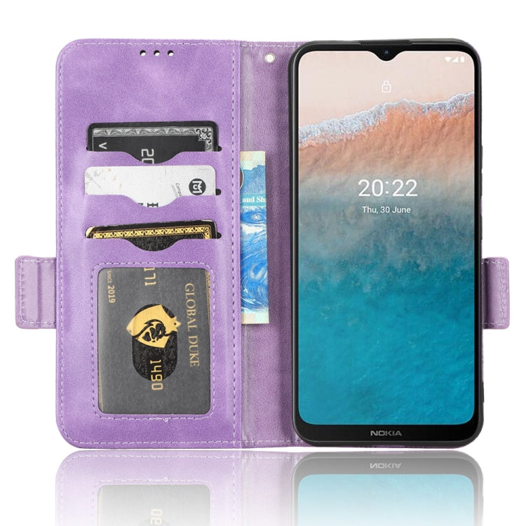 For Nokia C21 Plus Symmetrical Triangle Leather Phone Case