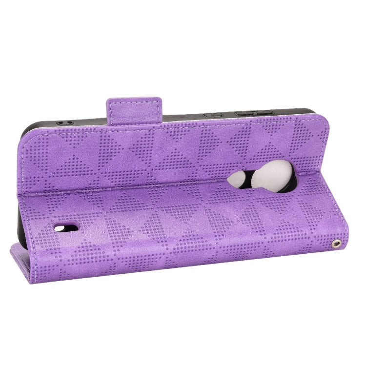 For Nokia C21 Symmetrical Triangle Leather Phone Case