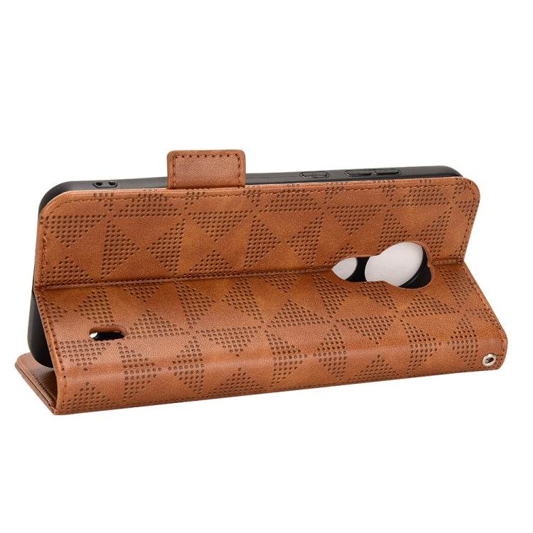 For Nokia C21 Symmetrical Triangle Leather Phone Case