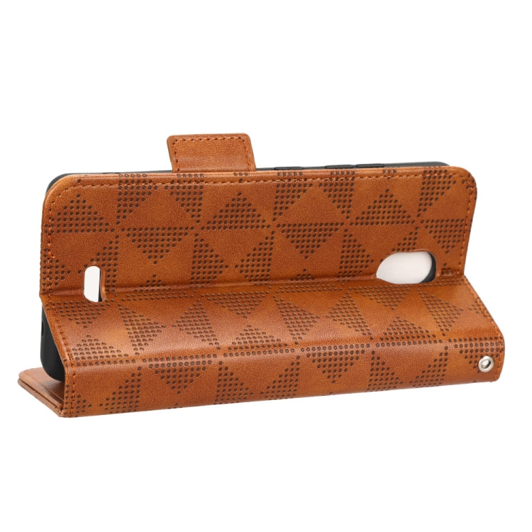 For Nokia C100 Symmetrical Triangle Leather Phone Case