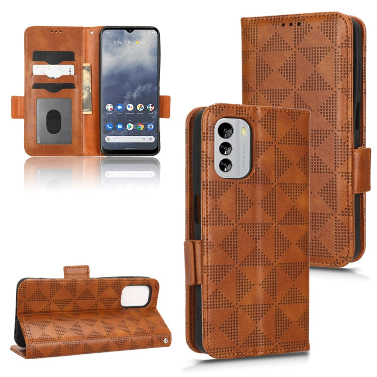 For Nokia G60 5G Symmetrical Triangle Leather Phone Case