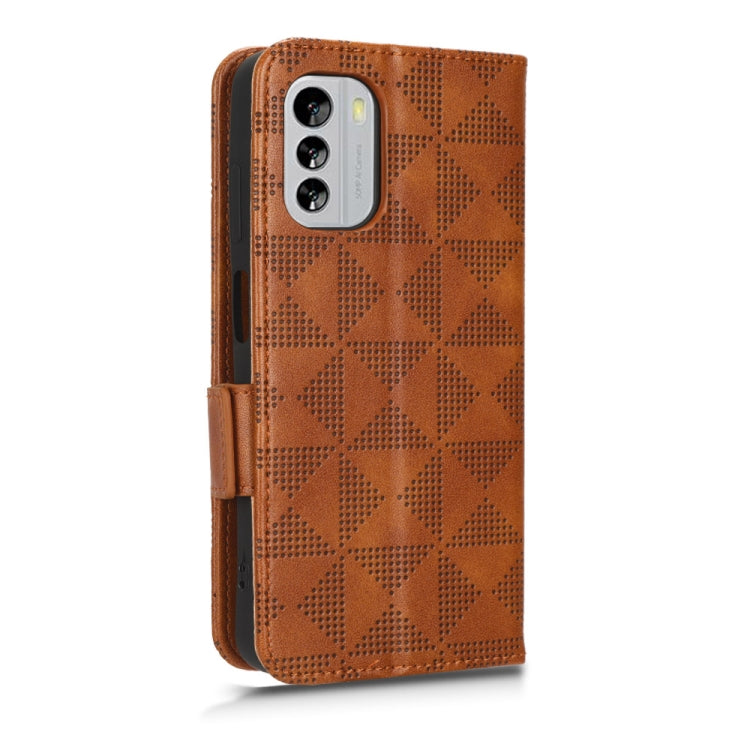 For Nokia G60 5G Symmetrical Triangle Leather Phone Case