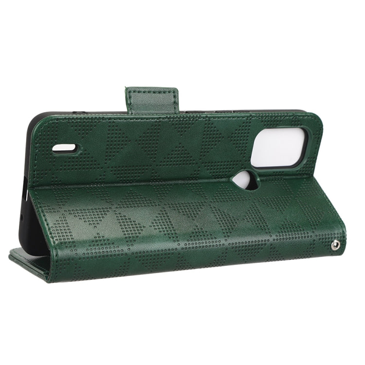 For Nokia C31 Symmetrical Triangle Leather Phone Case