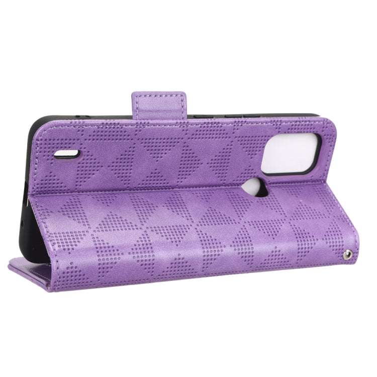 For Nokia C31 Symmetrical Triangle Leather Phone Case