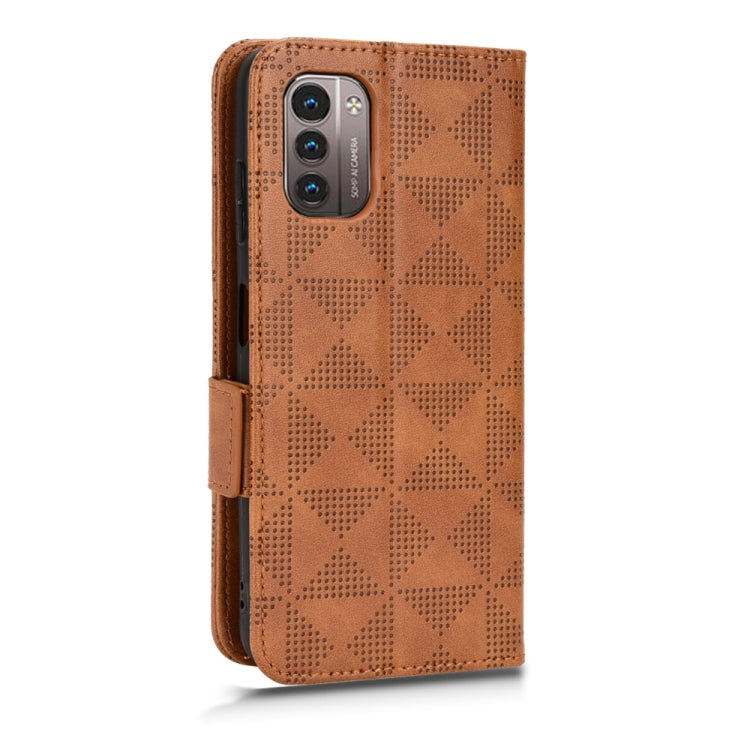 For Nokia G21 / G11 Symmetrical Triangle Leather Phone Case