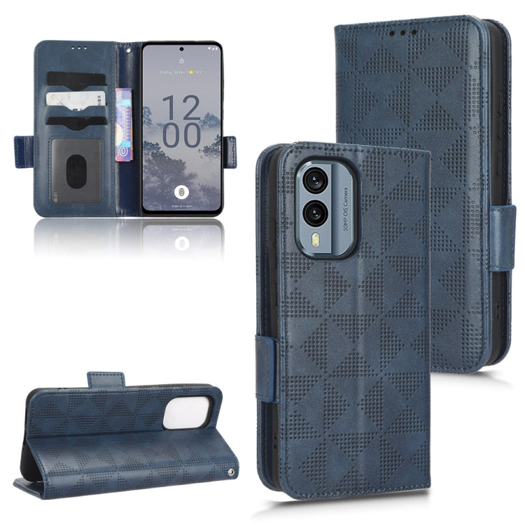 For Nokia X30 5G Symmetrical Triangle Leather Phone Case