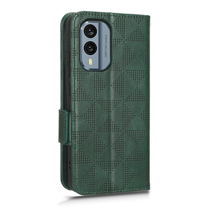 For Nokia X30 5G Symmetrical Triangle Leather Phone Case