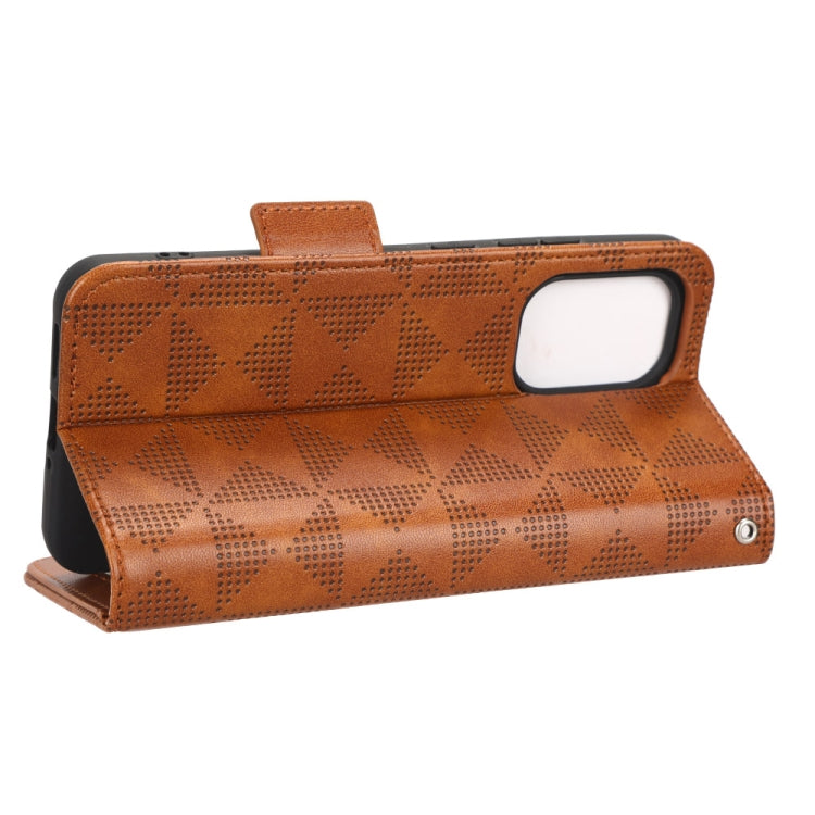 For Nokia X30 5G Symmetrical Triangle Leather Phone Case