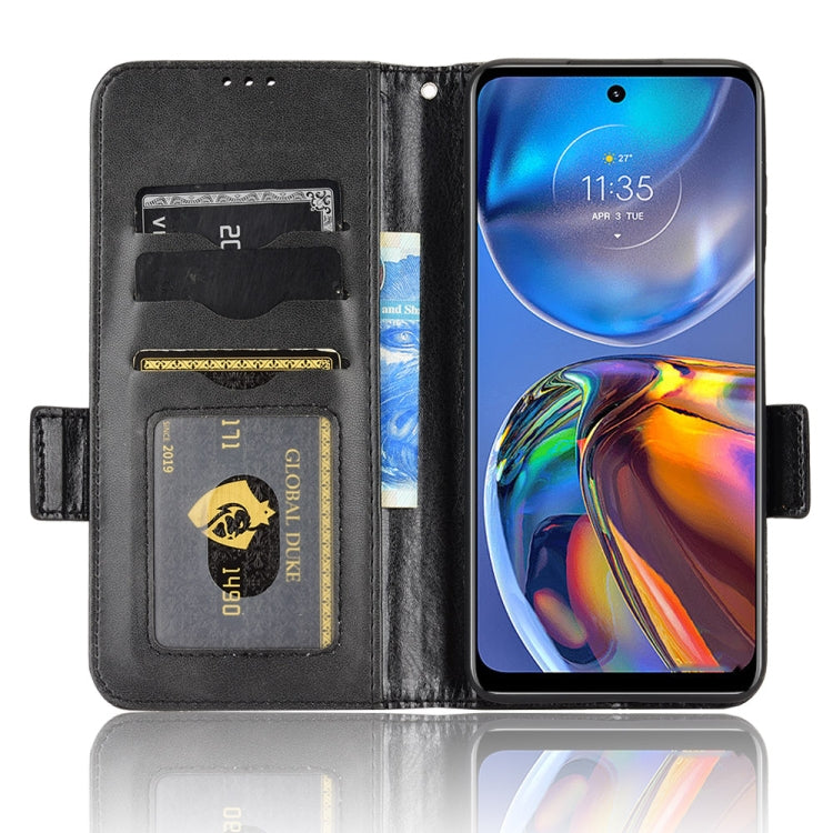 For Motorola Moto E32 4G Symmetrical Triangle Leather Phone Case