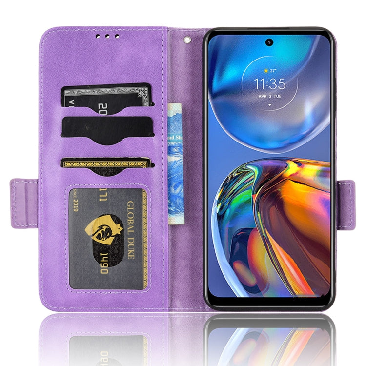 For Motorola Moto E32 4G Symmetrical Triangle Leather Phone Case