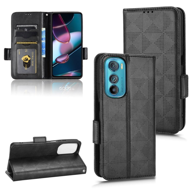 For Motorola Edge 30 Symmetrical Triangle Leather Phone Case