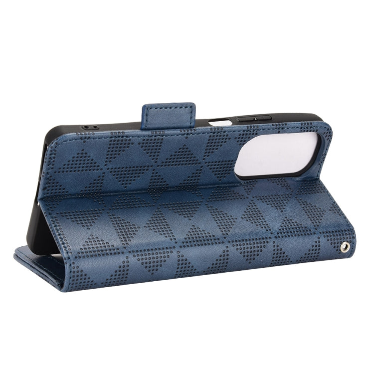 For Motorola Edge 30 Symmetrical Triangle Leather Phone Case