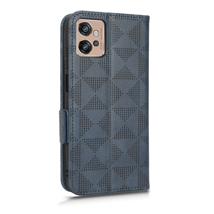 For Motorola Moto G32 Symmetrical Triangle Leather Phone Case