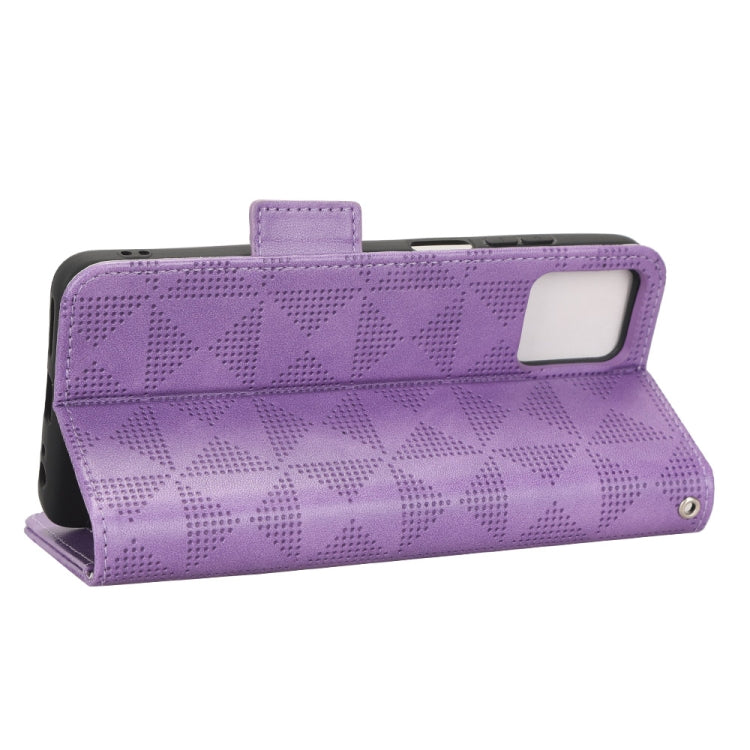 For Motorola Moto G32 Symmetrical Triangle Leather Phone Case