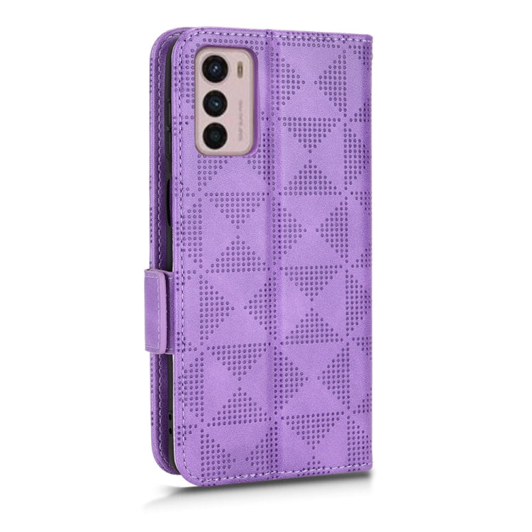 For Motorola Moto G42 Symmetrical Triangle Leather Phone Case