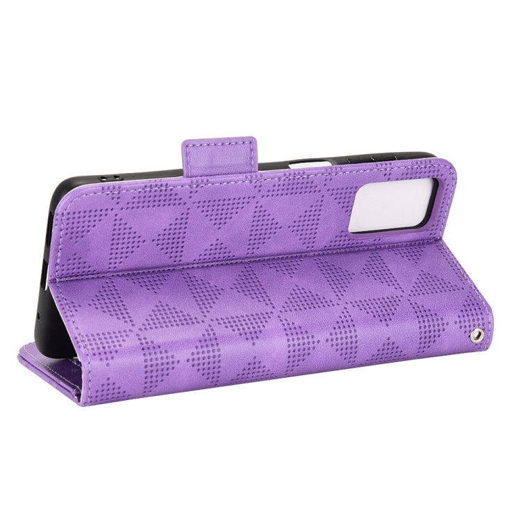 For Motorola Moto G42 Symmetrical Triangle Leather Phone Case