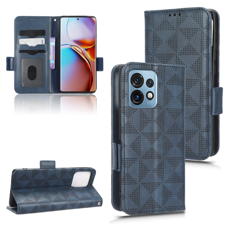 For Motorola Moto X40 Pro Symmetrical Triangle Leather Phone Case