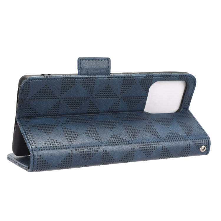 For Motorola Moto X40 Pro Symmetrical Triangle Leather Phone Case