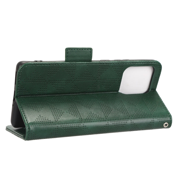 For Motorola Moto X40 Pro Symmetrical Triangle Leather Phone Case