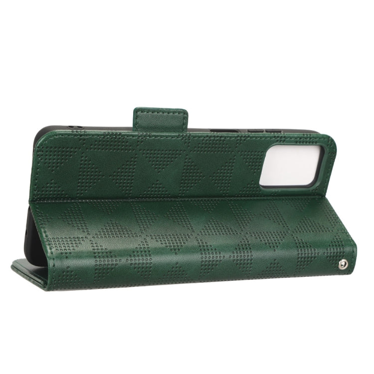 For Motorola Moto E22 4G / E22i 4G Symmetrical Triangle Leather Phone Case