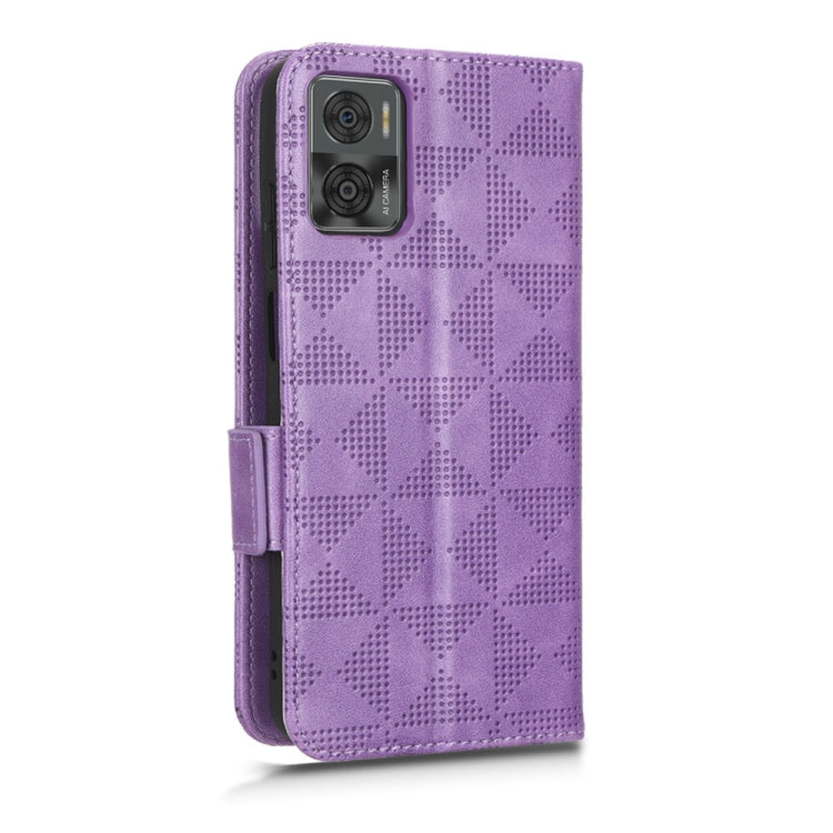 For Motorola Moto E22 4G / E22i 4G Symmetrical Triangle Leather Phone Case