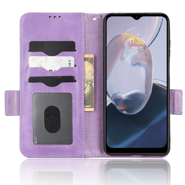 For Motorola Moto E22 4G / E22i 4G Symmetrical Triangle Leather Phone Case