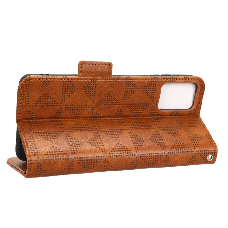 For Motorola Moto E22 4G / E22i 4G Symmetrical Triangle Leather Phone Case