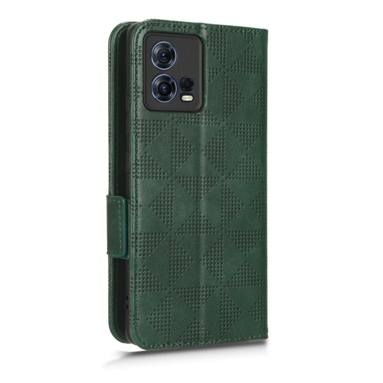 For Motorola Edge 30 Fusion Symmetrical Triangle Leather Phone Case