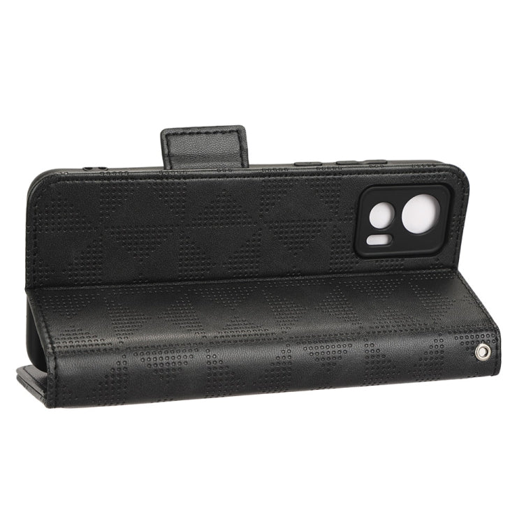 For Motorola Edge 30 Lite Symmetrical Triangle Leather Phone Case