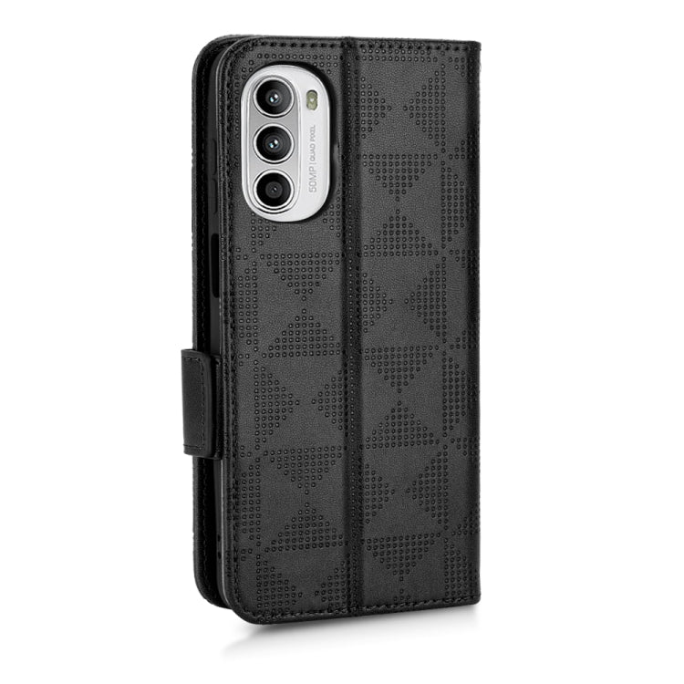 For Motorola Moto G52j Symmetrical Triangle Leather Phone Case