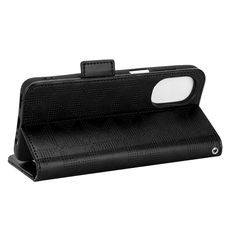 For Motorola Moto G52j Symmetrical Triangle Leather Phone Case