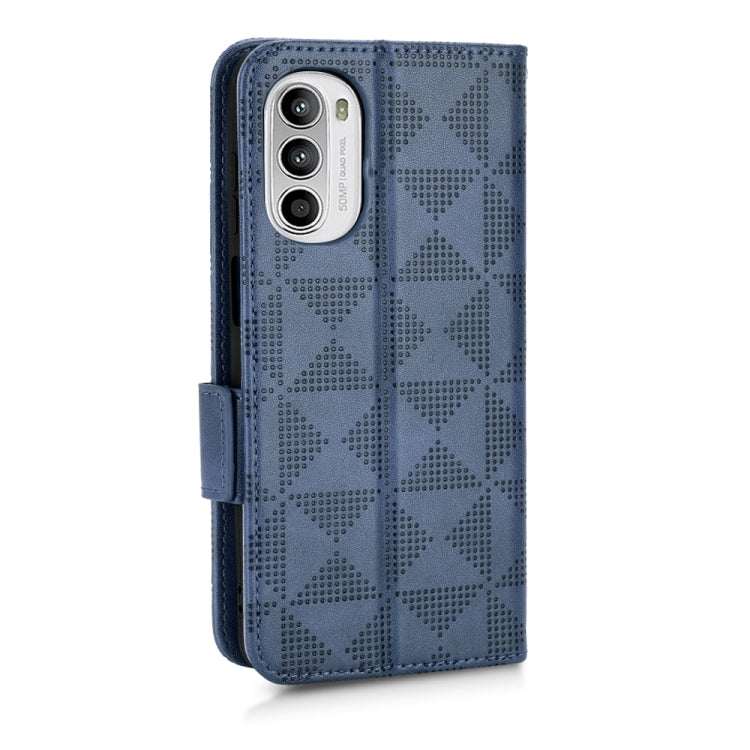 For Motorola Moto G52j Symmetrical Triangle Leather Phone Case