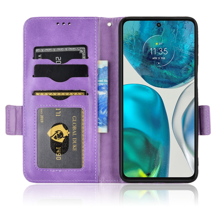 For Motorola Moto G52j Symmetrical Triangle Leather Phone Case