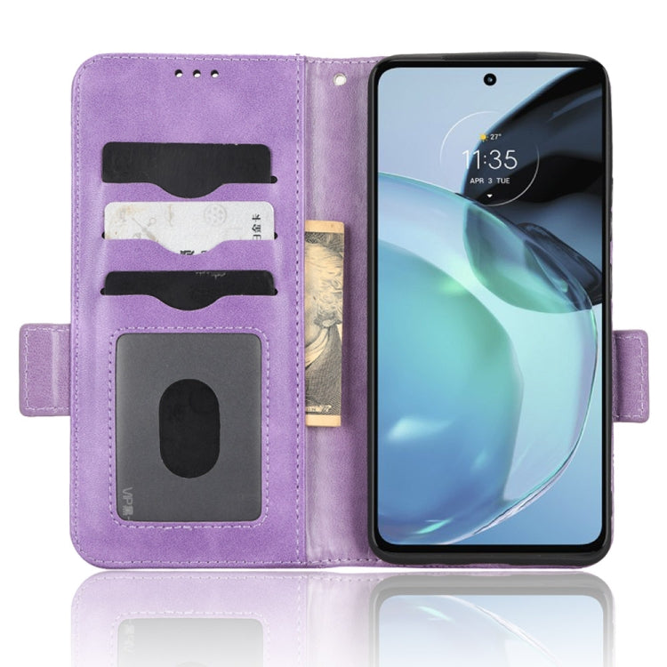 For Motorola Moto G72 4G Symmetrical Triangle Leather Phone Case