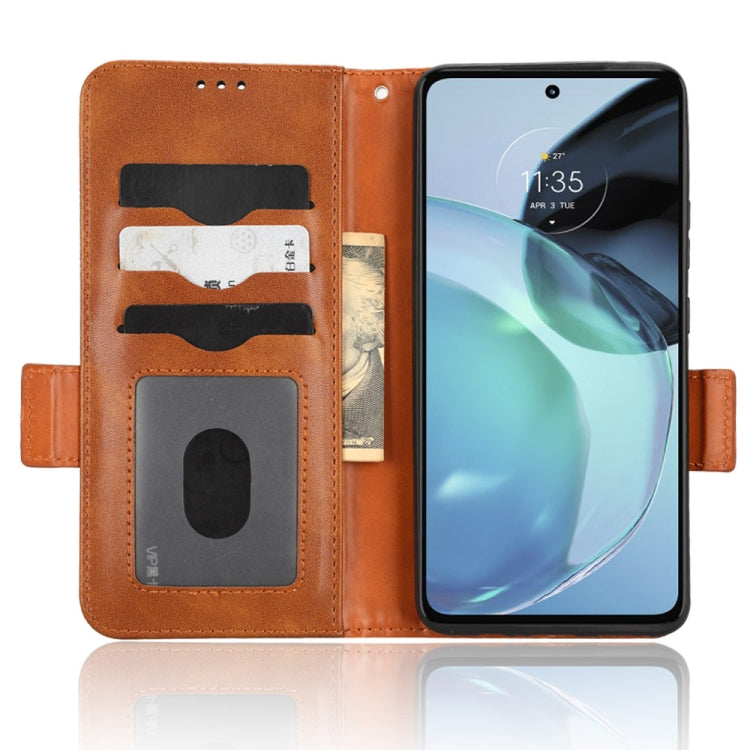 For Motorola Moto G72 4G Symmetrical Triangle Leather Phone Case