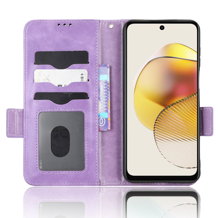 For Motorola Moto G53 5G Symmetrical Triangle Leather Phone Case