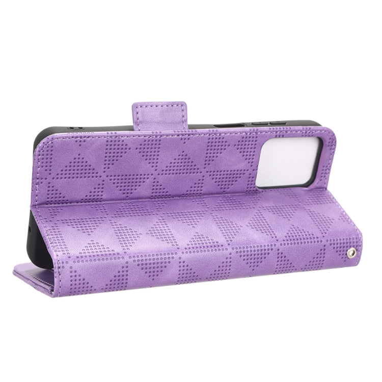 For Motorola Moto G53 5G Symmetrical Triangle Leather Phone Case